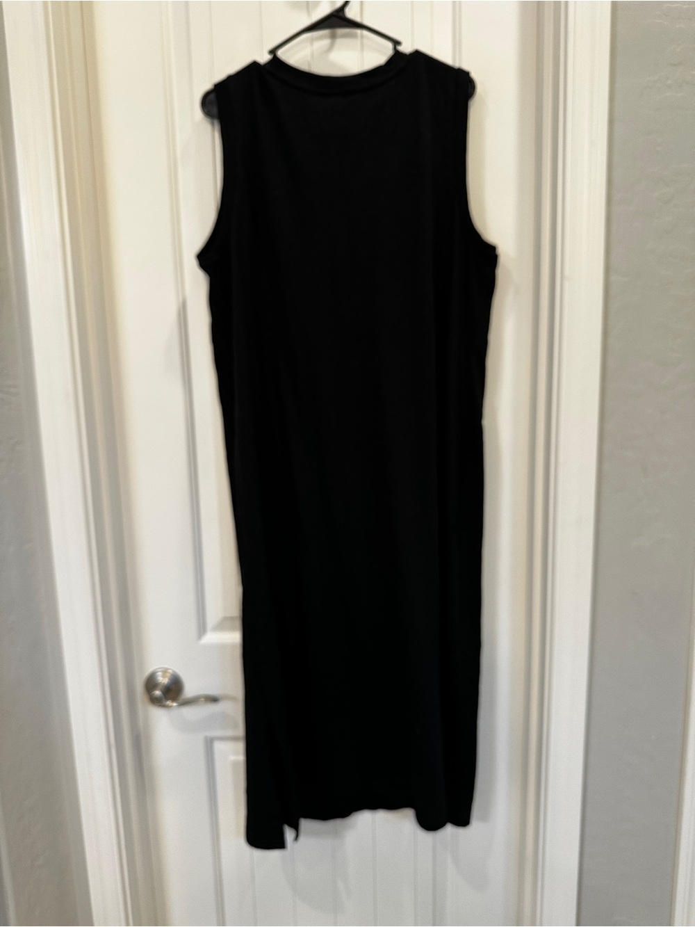Sleeveless Black Maxi T-shirt  Dress